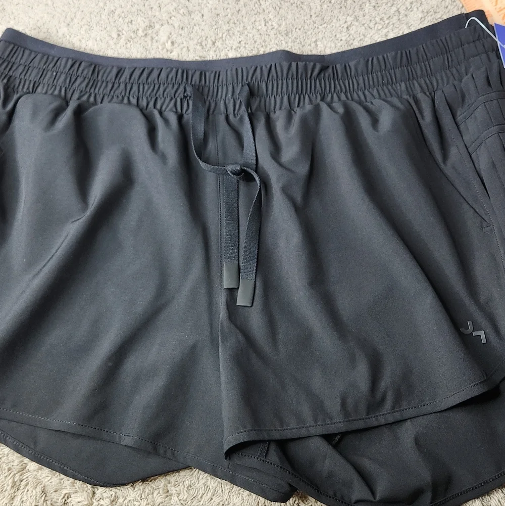 Women's High-Rise Pleated Side Shorts 2.5" - JoyLab Black XXL - Picture 4 of 12